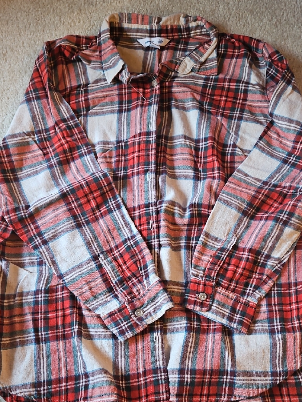 Red Plaid Flannel Shirt - Classic Button-Up